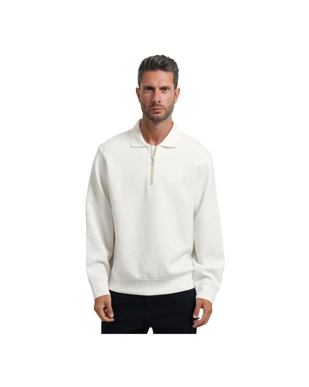 ARMANI EXCHANGE White Zip-Throughs for men