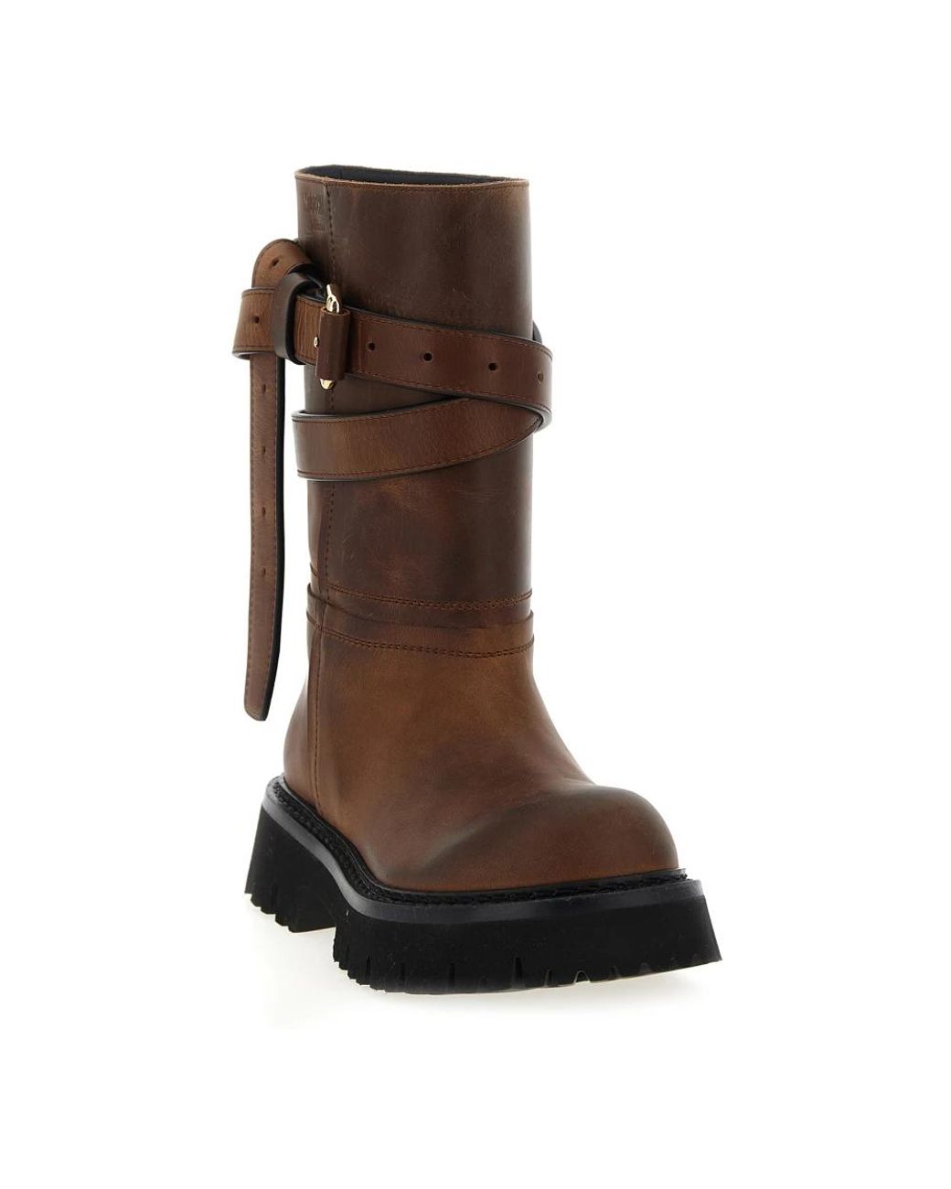 Moschino Brown Brick Boots