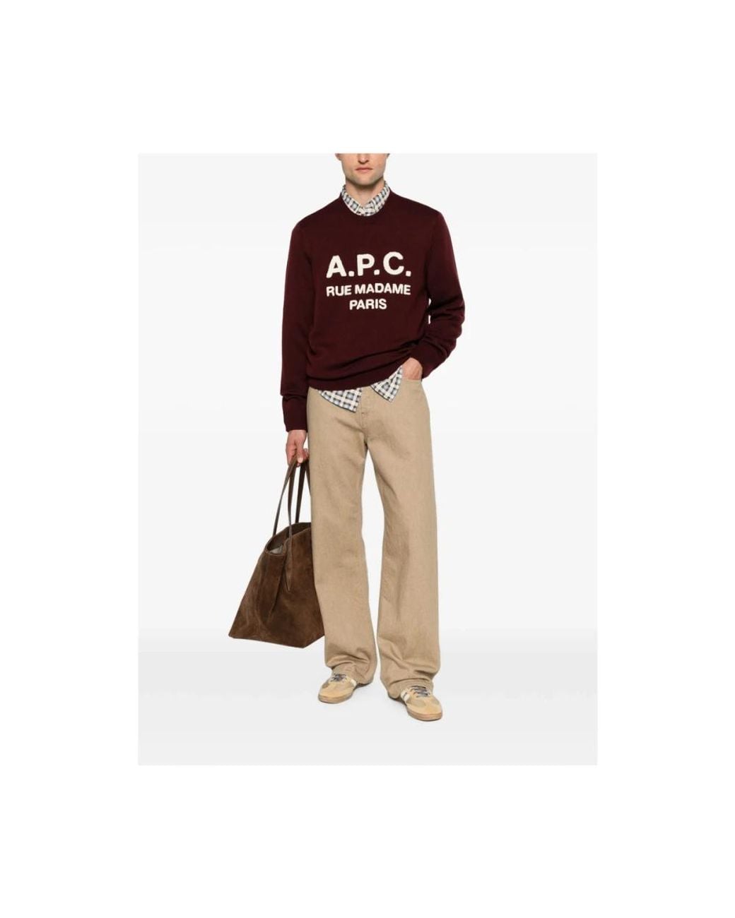 A.P.C. Brown Round-Neck Knitwear for men