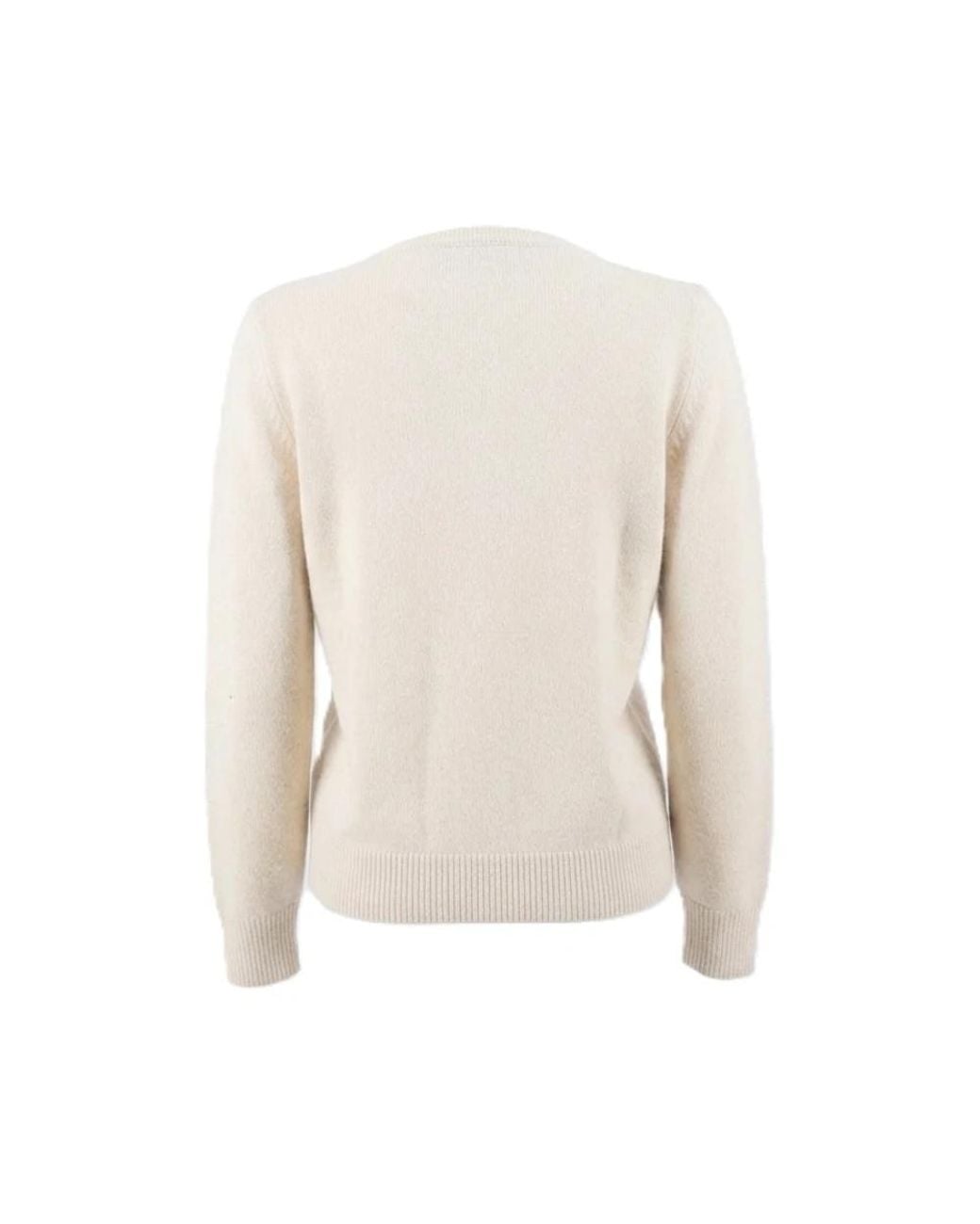 Mc2 Saint Barth White Round-Neck Knitwear
