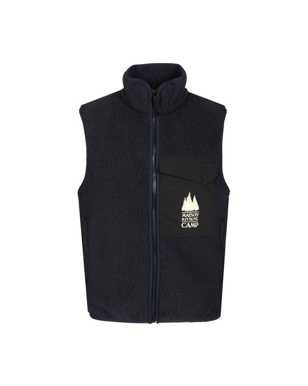 Maison Kitsuné Blue Vests for men