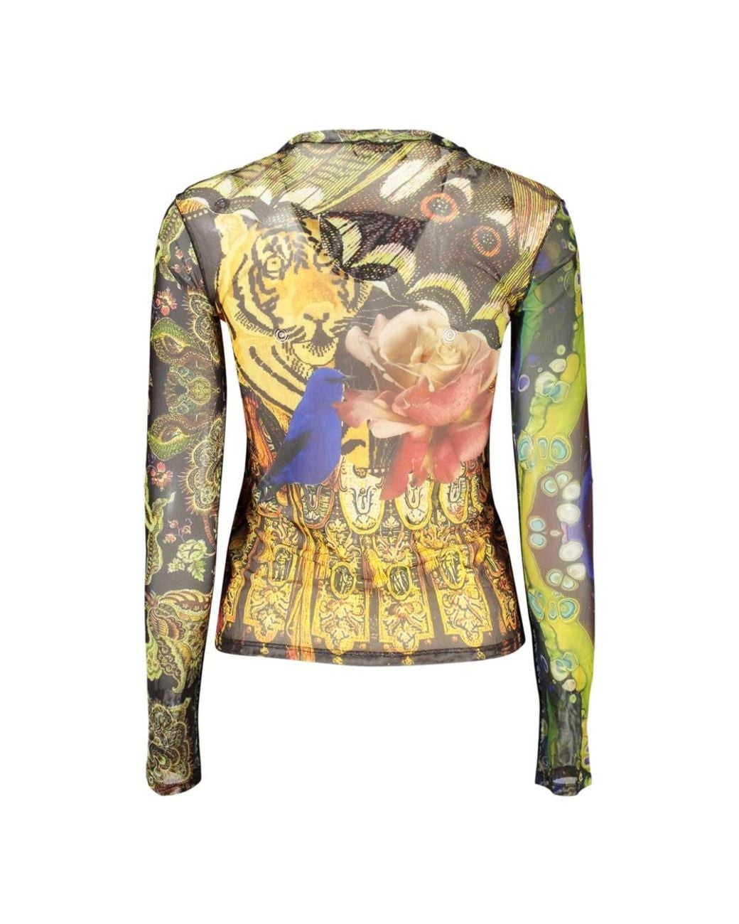 Desigual Yellow Long Sleeve T-Shirts