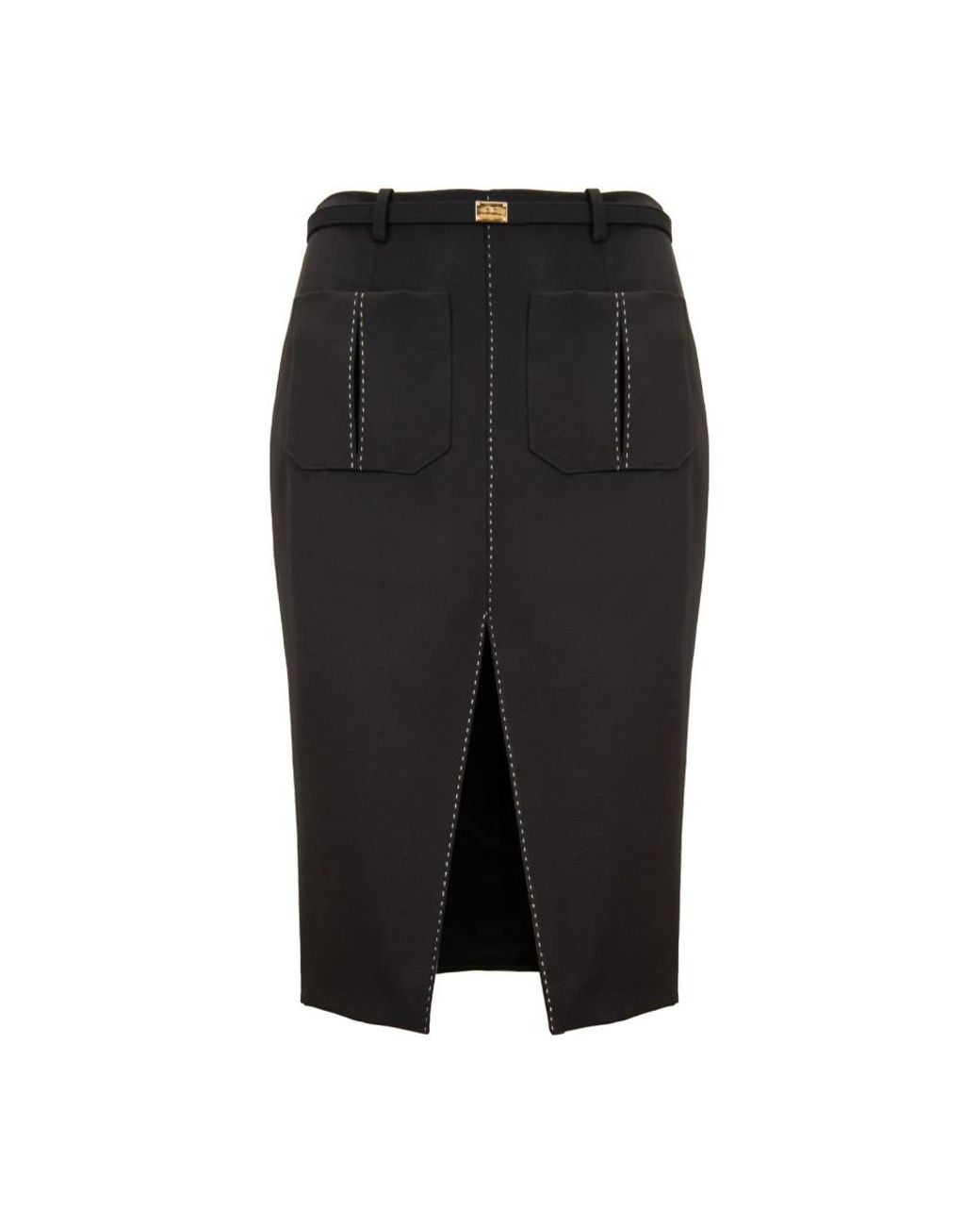 Elisabetta Franchi Black Pencil Skirts