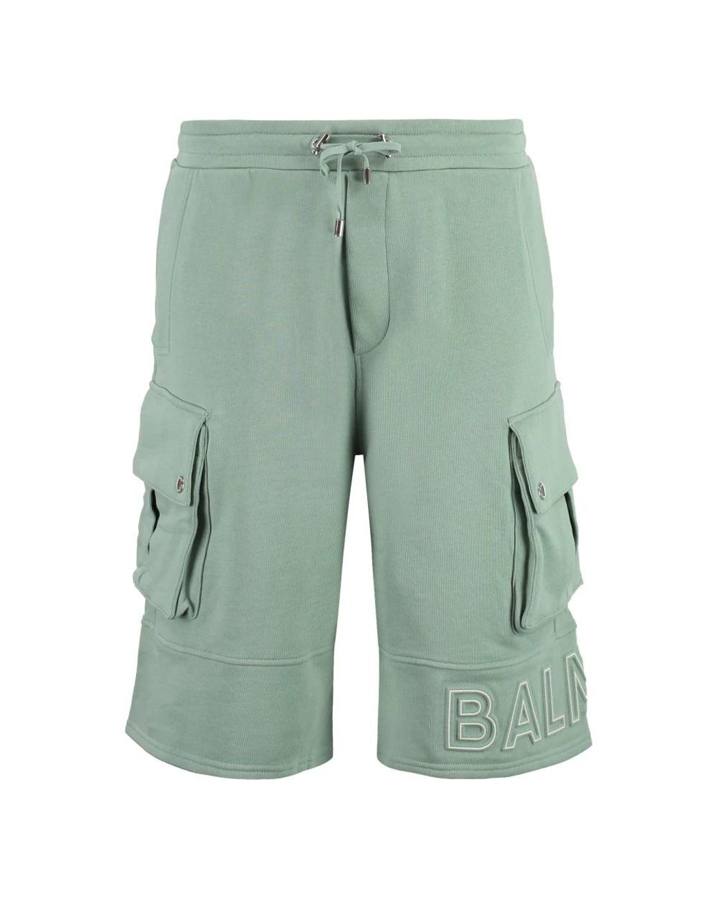 Balmain Green Casual Shorts for men