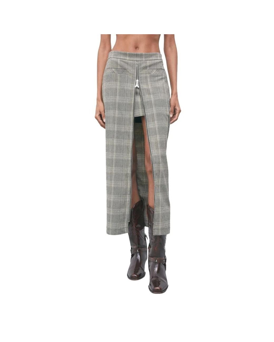 Patrizia Pepe Gray Maxi Skirts
