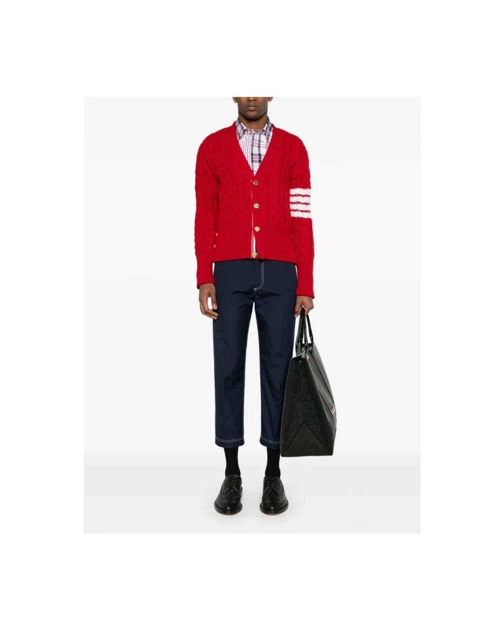 Thom Browne Blue Cropped Jeans for men