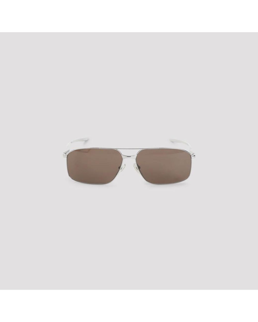 Balenciaga White Monday Navigator Sunglasses