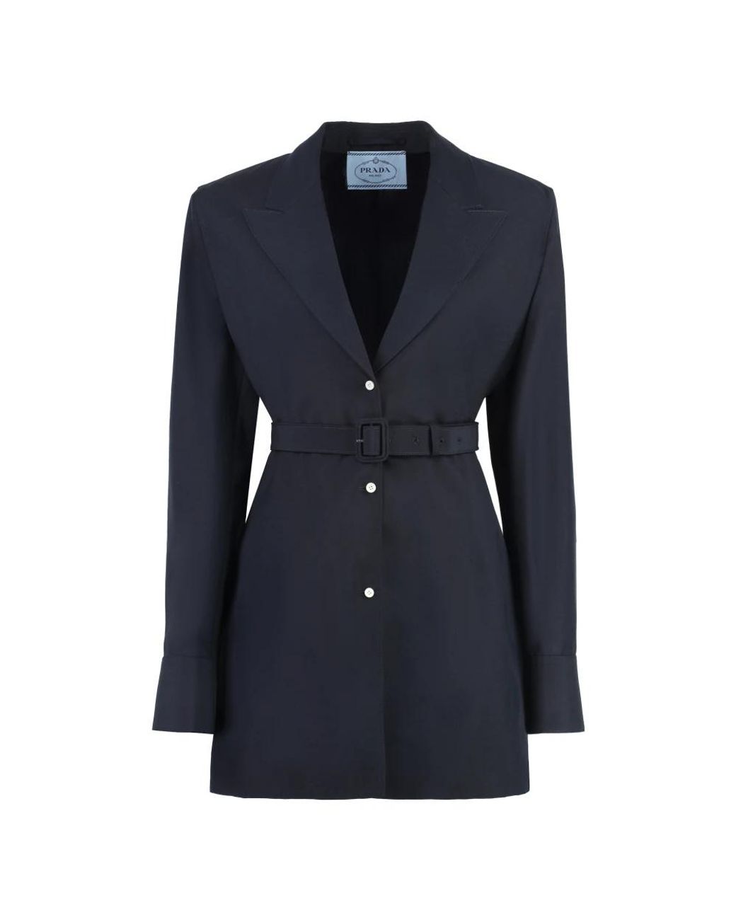 Prada Elegante Wol Mohair Blazer in het Blue