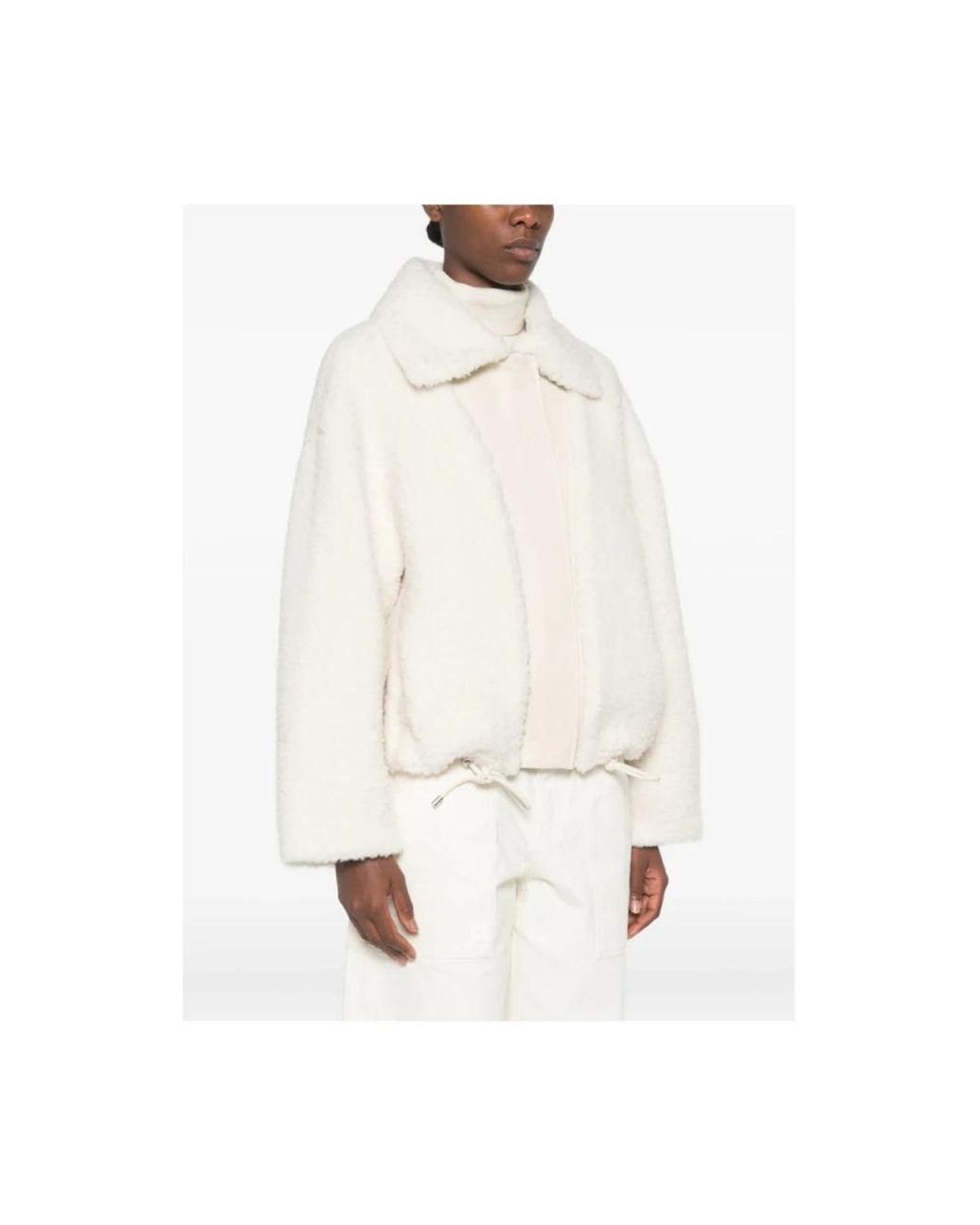 Sportmax White Faux Fur & Shearling Jackets