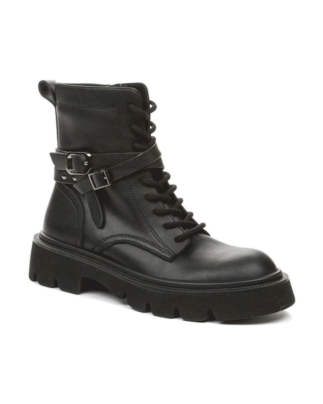 Keddo Black Lace-Up Boots