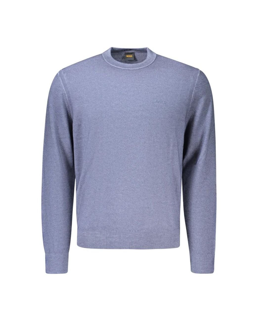Boss Blue Round-Neck Knitwear for men