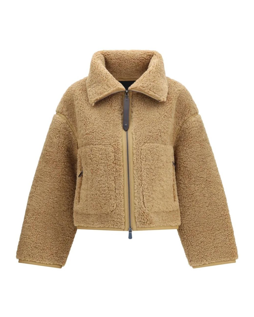 Pinko Eco Shearling Jas in het Natural