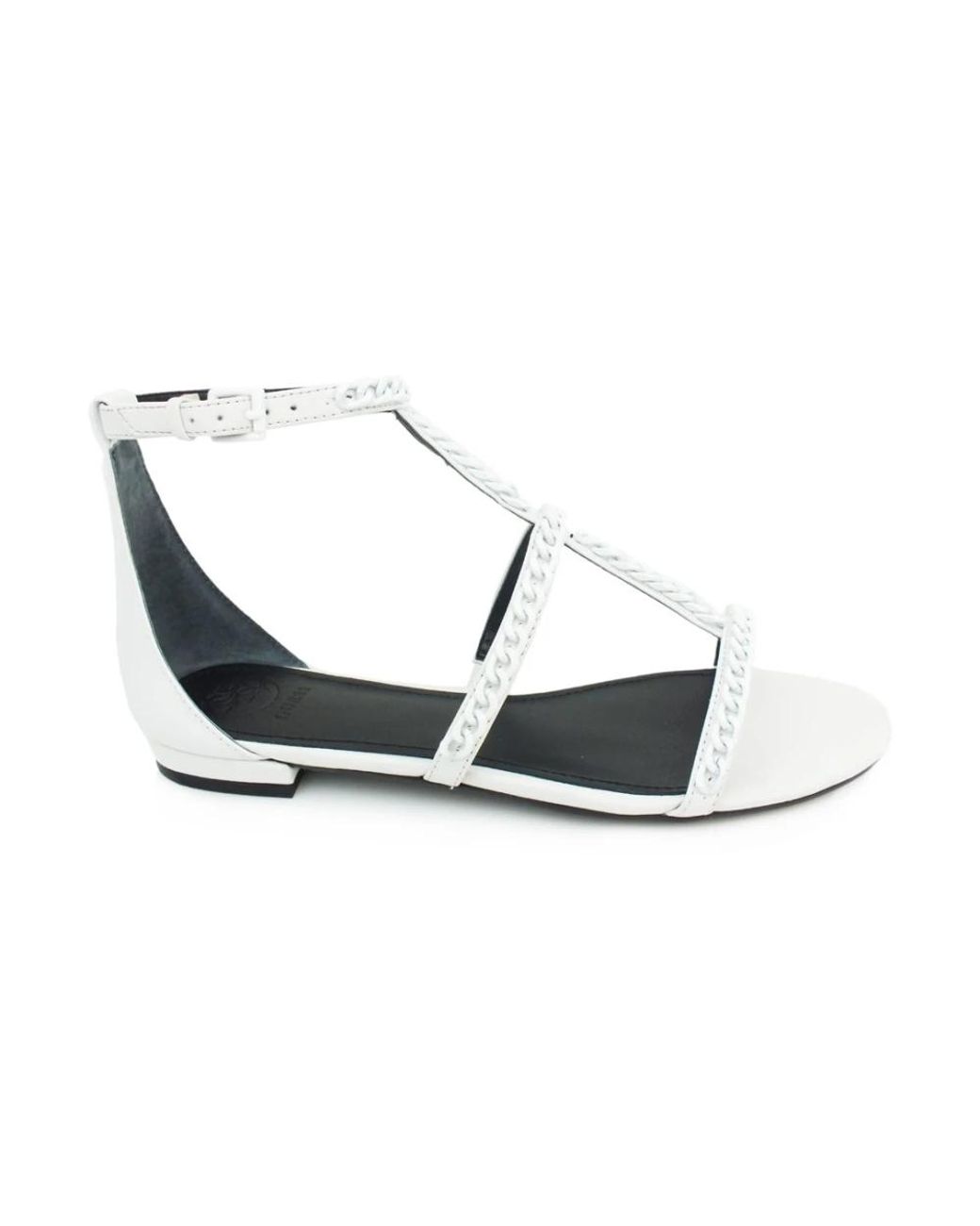 Guess White Flat Sandals