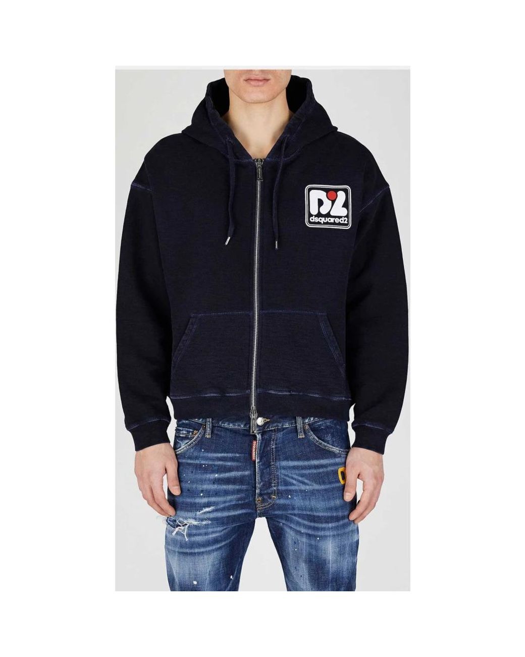 DSquared² Blue Zip-Throughs for men
