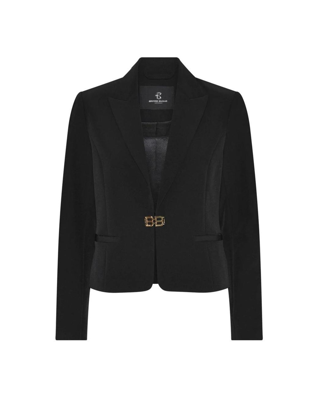 Bruuns Bazaar Jassen ,Zwart ,Blazers in het Black