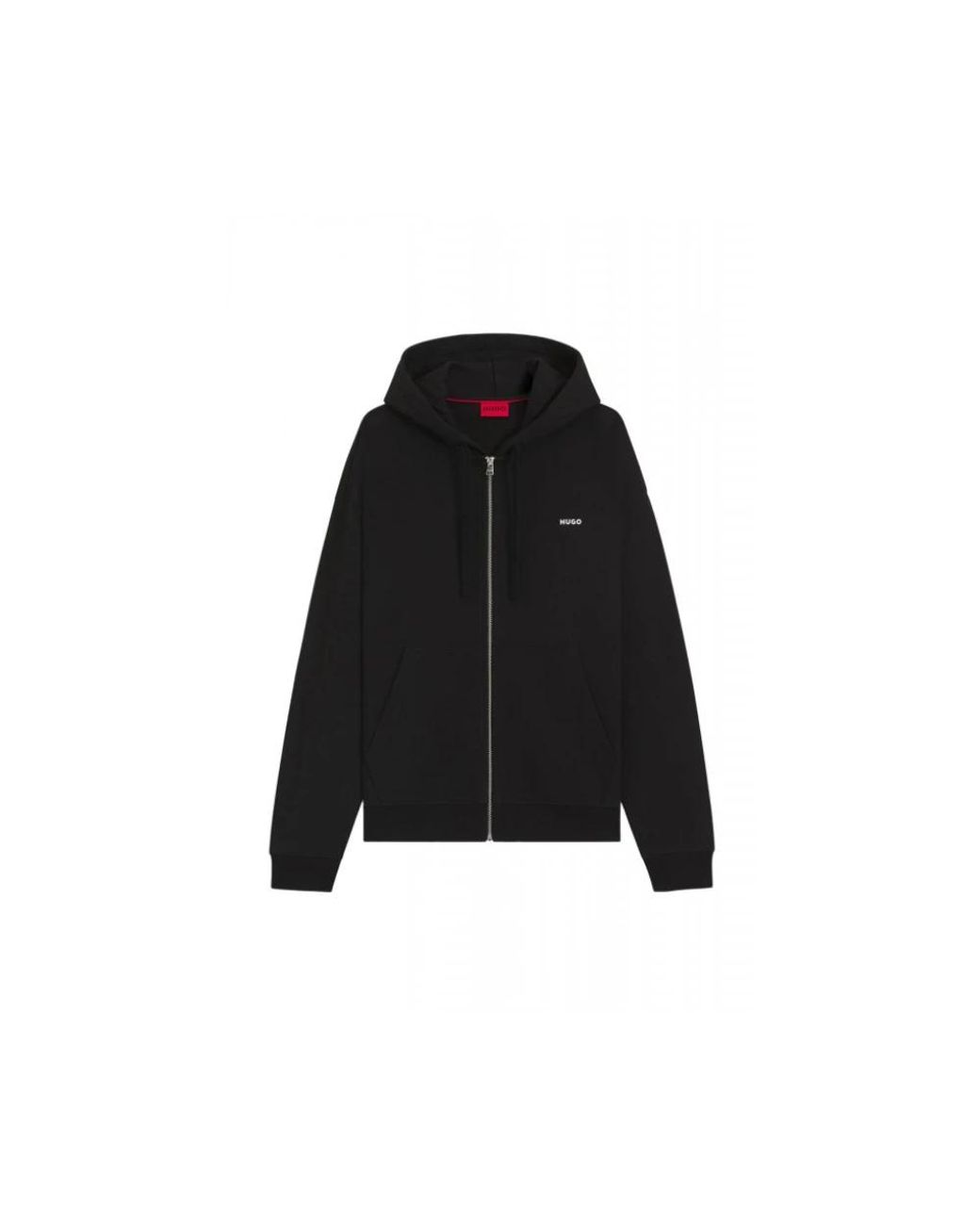 HUGO Hoodies & Sweatvesten ,Zwart ,Katoen Dapozip Zip Hoodie in het Black voor heren