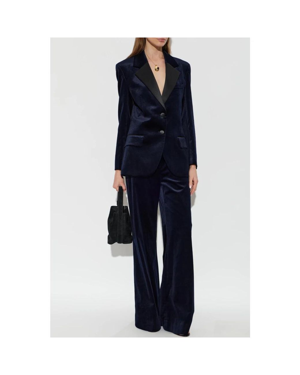 Victoria Beckham Blue Wide Trousers