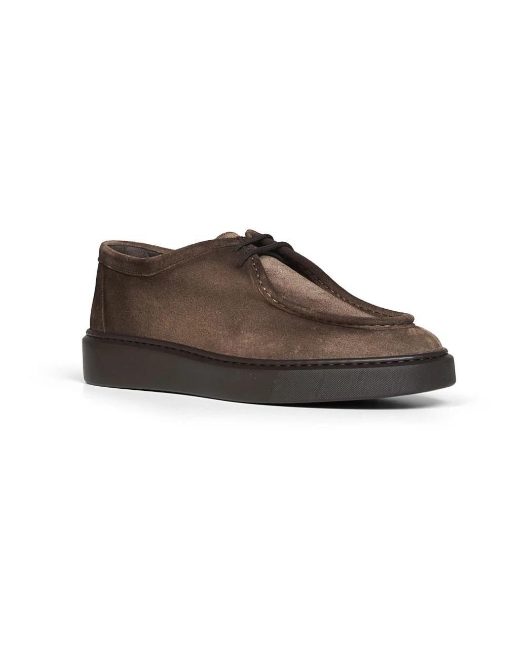 Doucal's Brown Laced Shoes for men