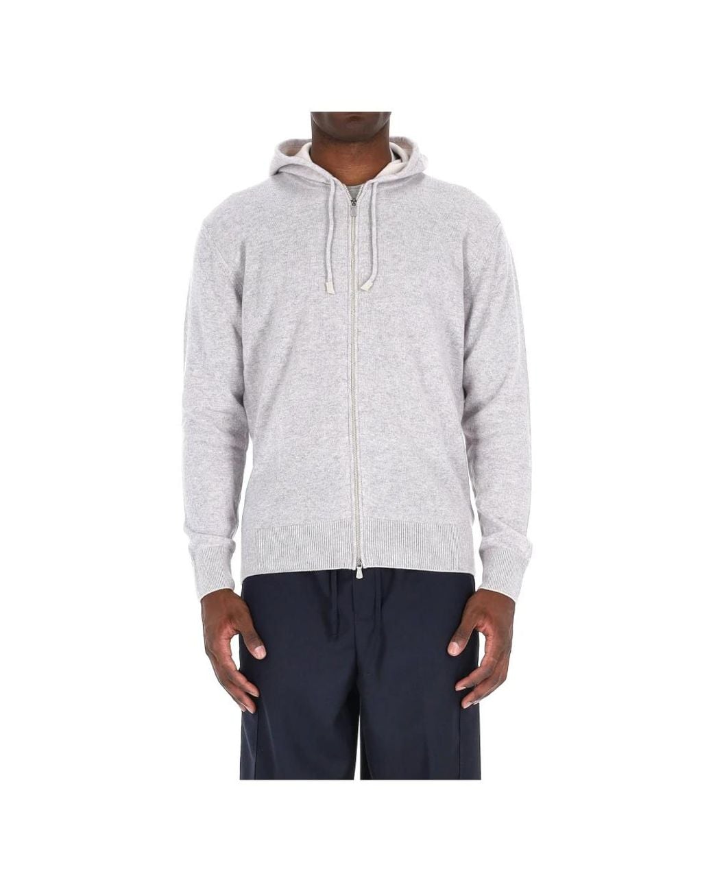Eleventy Gray Zip-Throughs for men