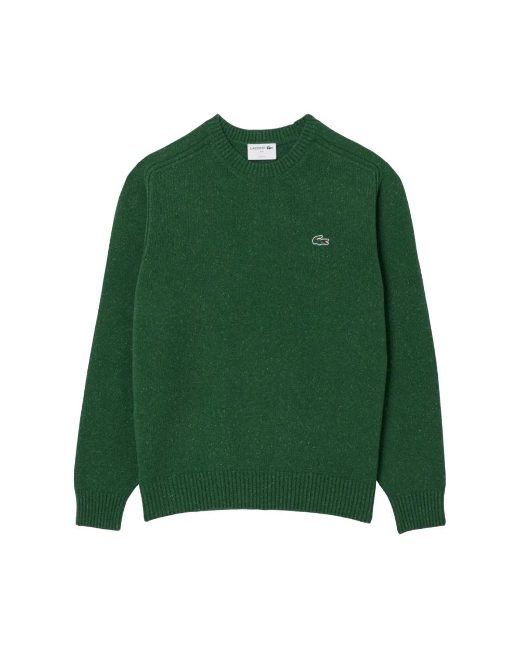 Lacoste Slub Wollen Trui in het Green voor heren