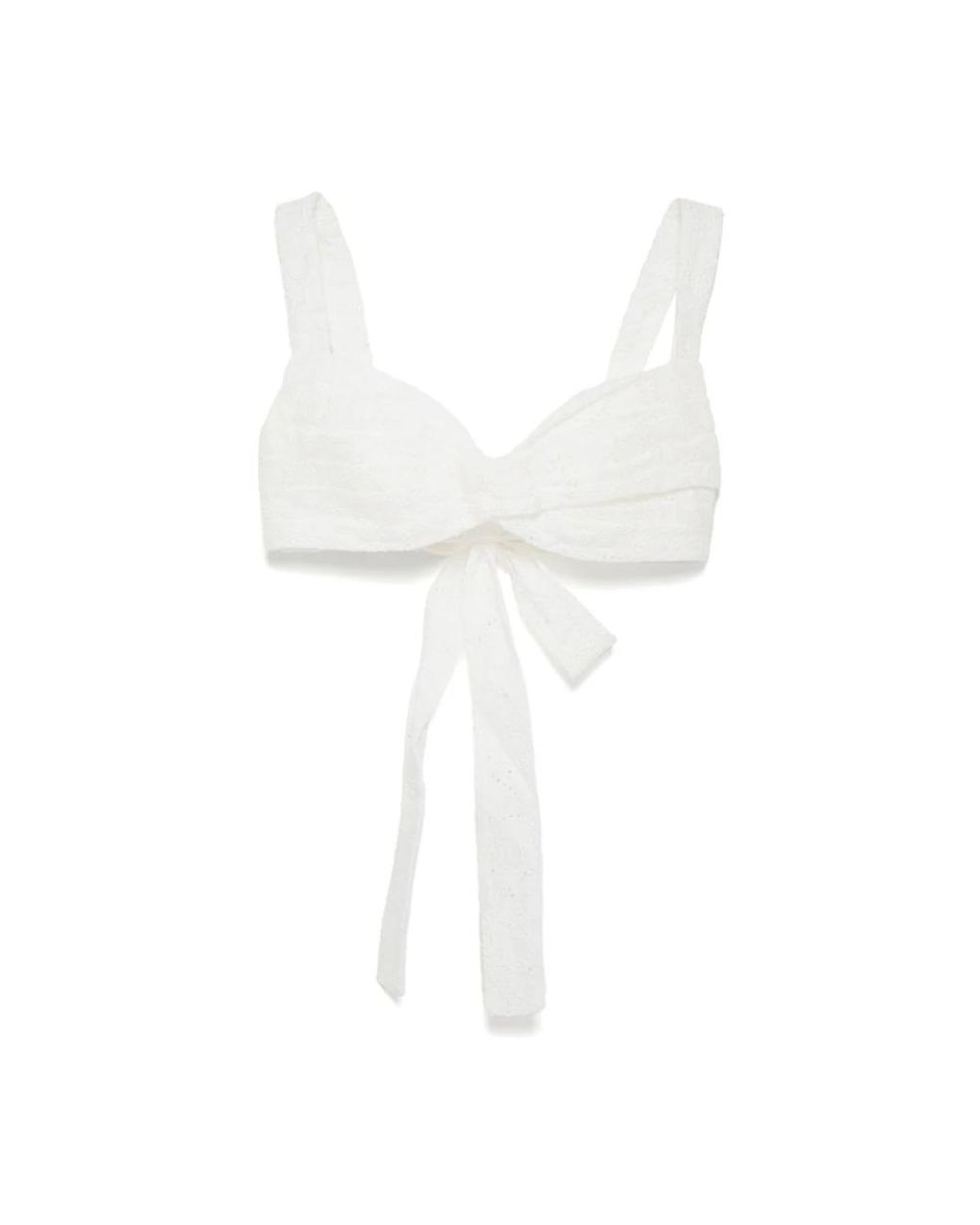 Zimmermann Tops ,Wit ,Witte Mouwloze Top Met Strikdetails in het White