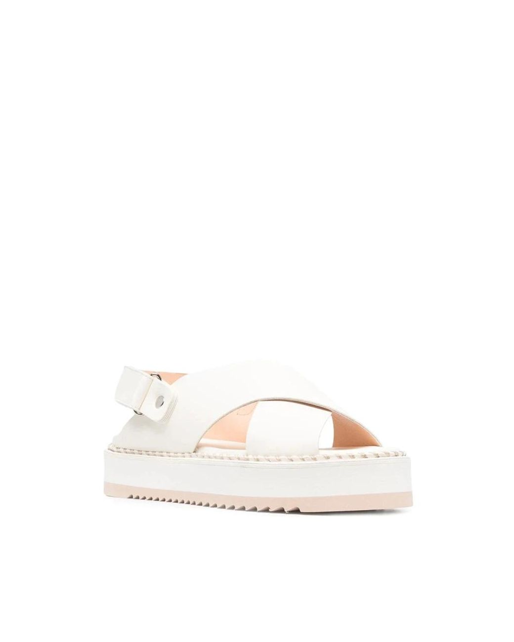 Agl Attilio Giusti Leombruni White Flat Sandals