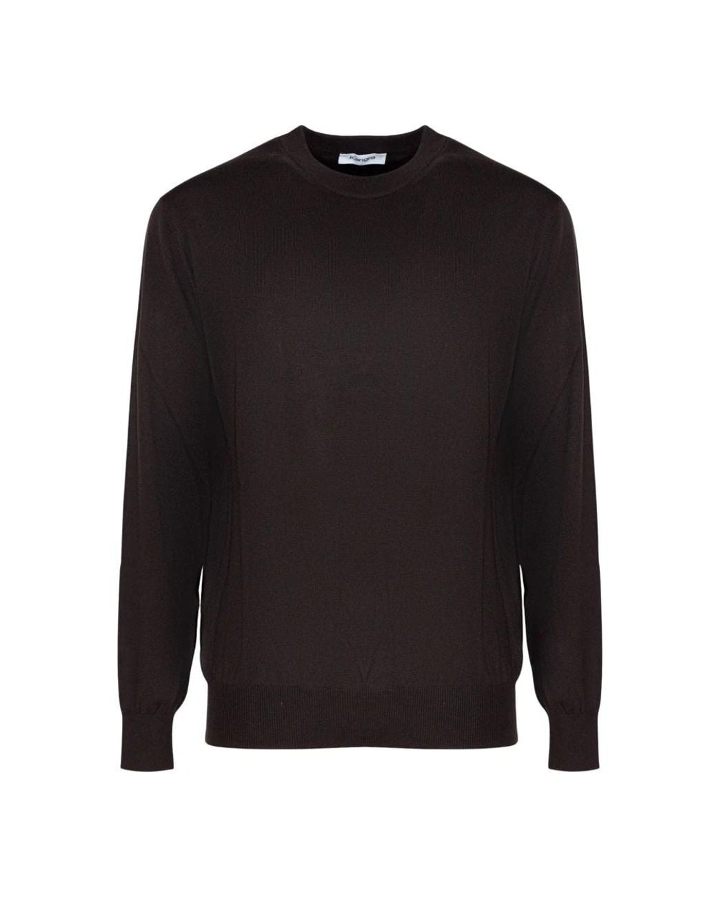 Kangra Black Round-Neck Knitwear for men