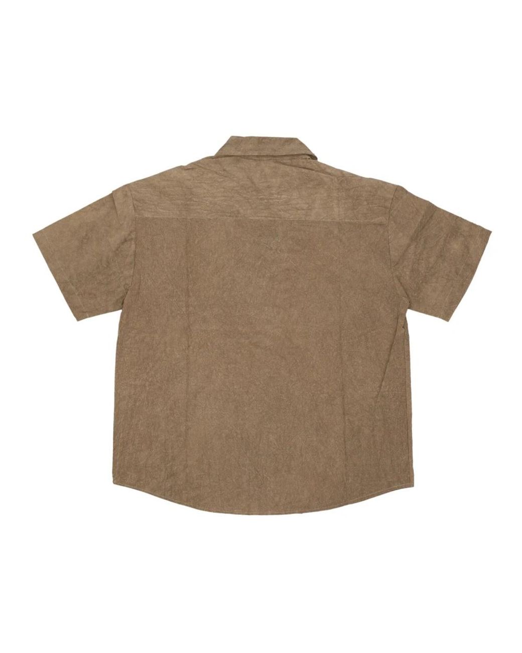 Acupuncture Brown Short Sleeve Shirts for men