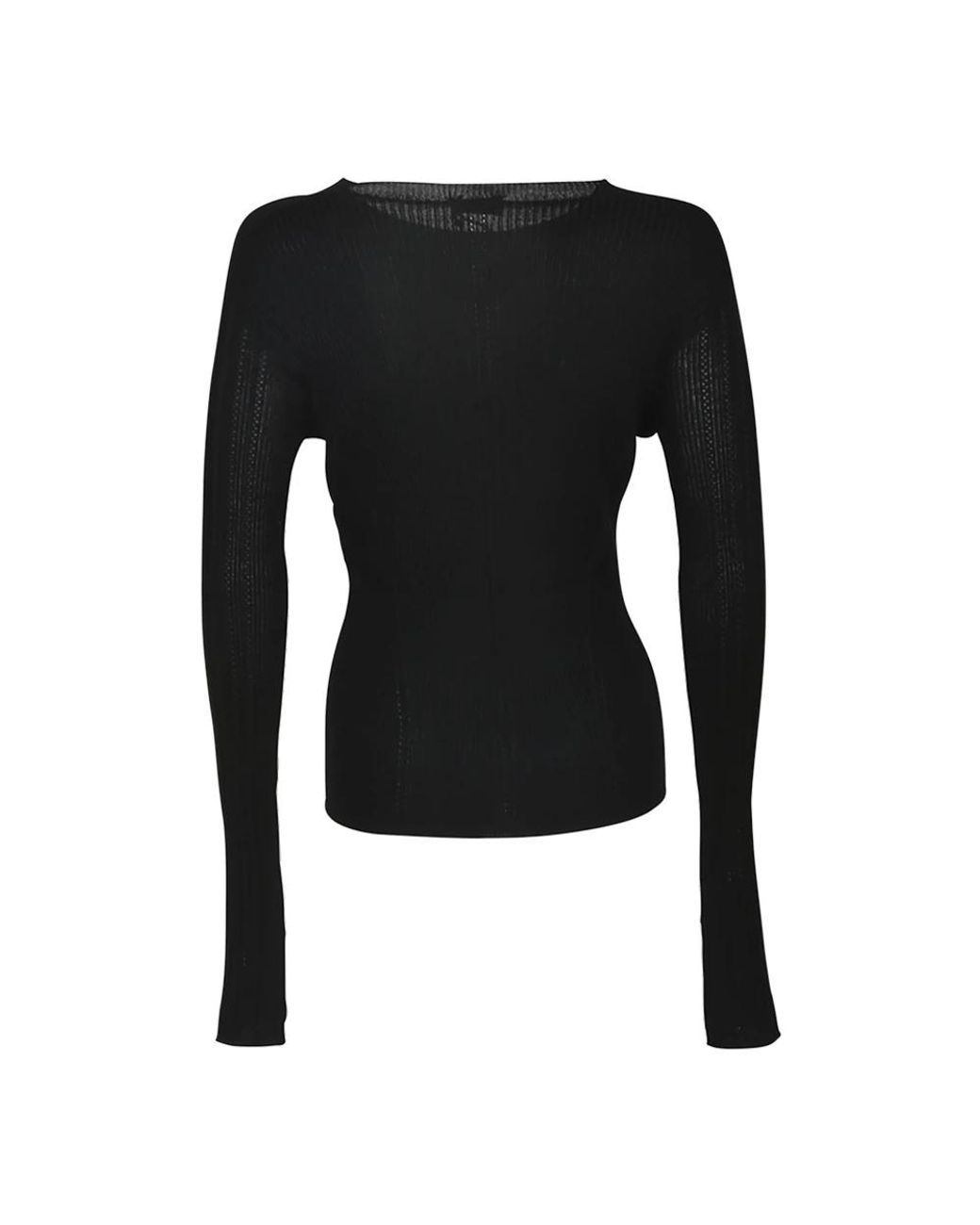 Lanvin Black Long Sleeve T-Shirts