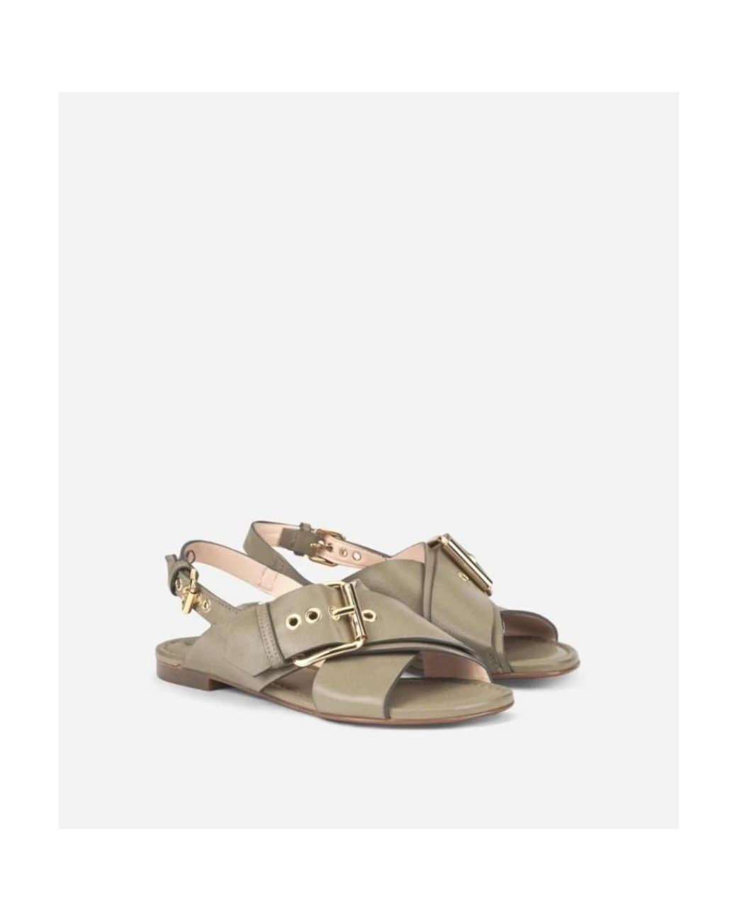 Agl Attilio Giusti Leombruni Natural Flat Sandals