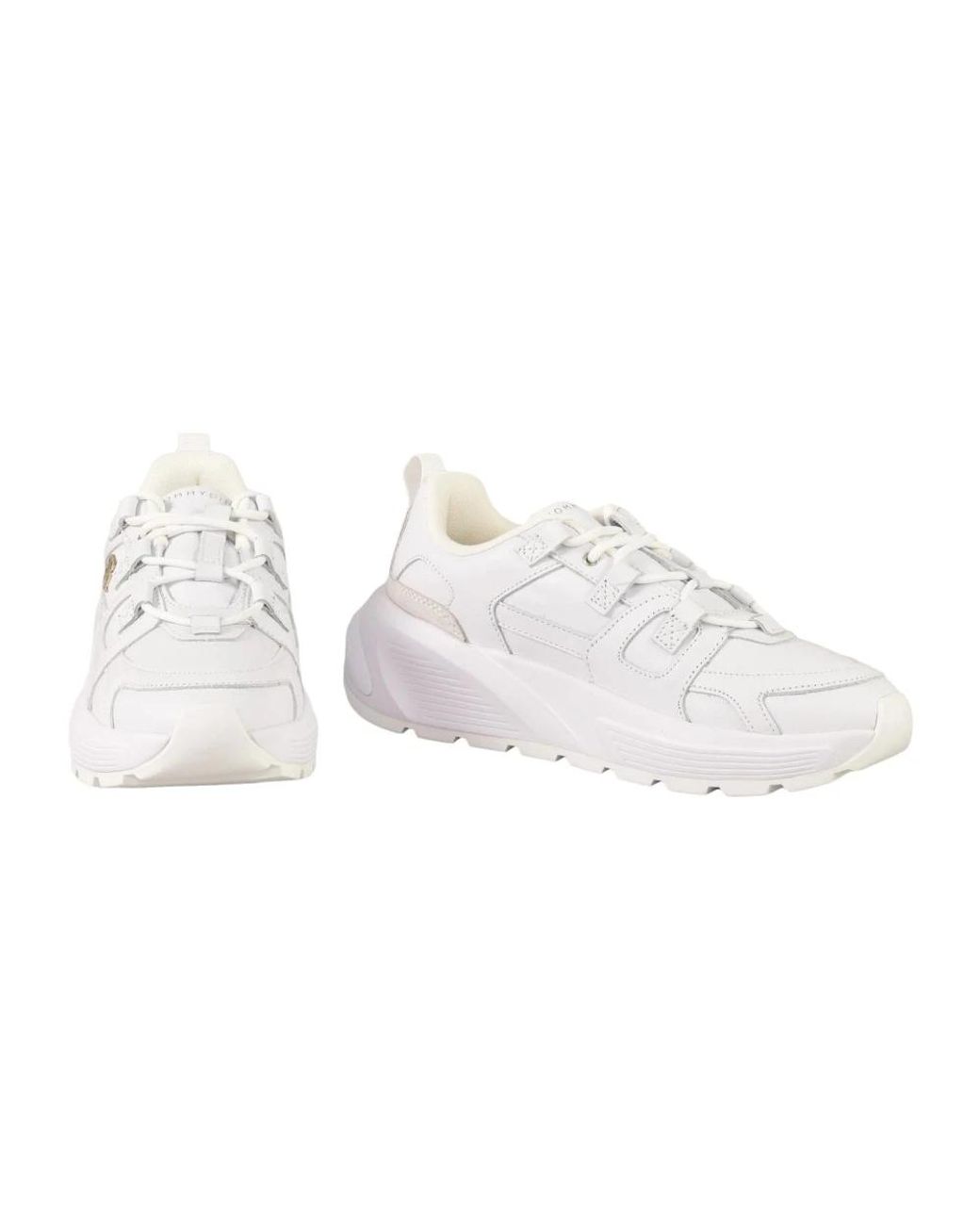 Tommy Hilfiger White Low-Top Leather Sneakers