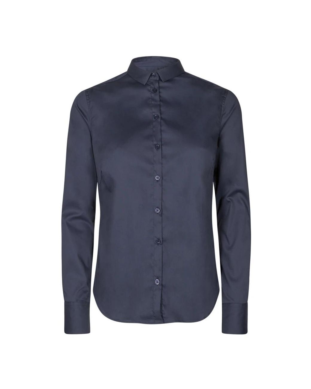 Mos Mosh Overhemden ,Blauw ,Katoen Nachtblauwe Shirt Tilda Slim Fit in het Blue