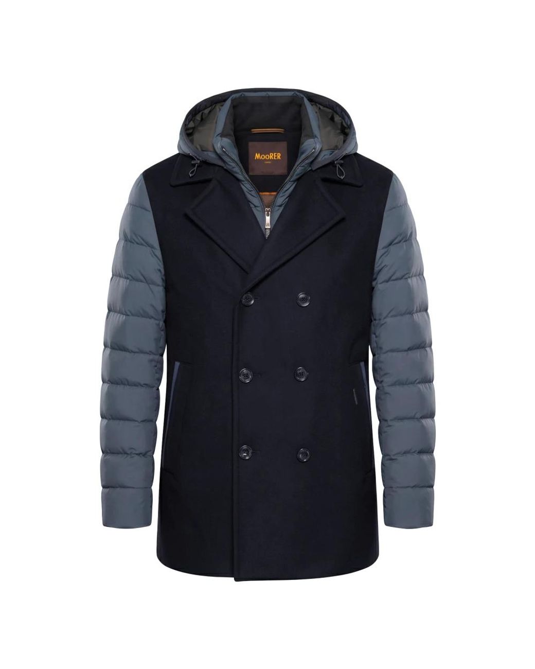 Moorer Blue Double-Breasted Coats for men