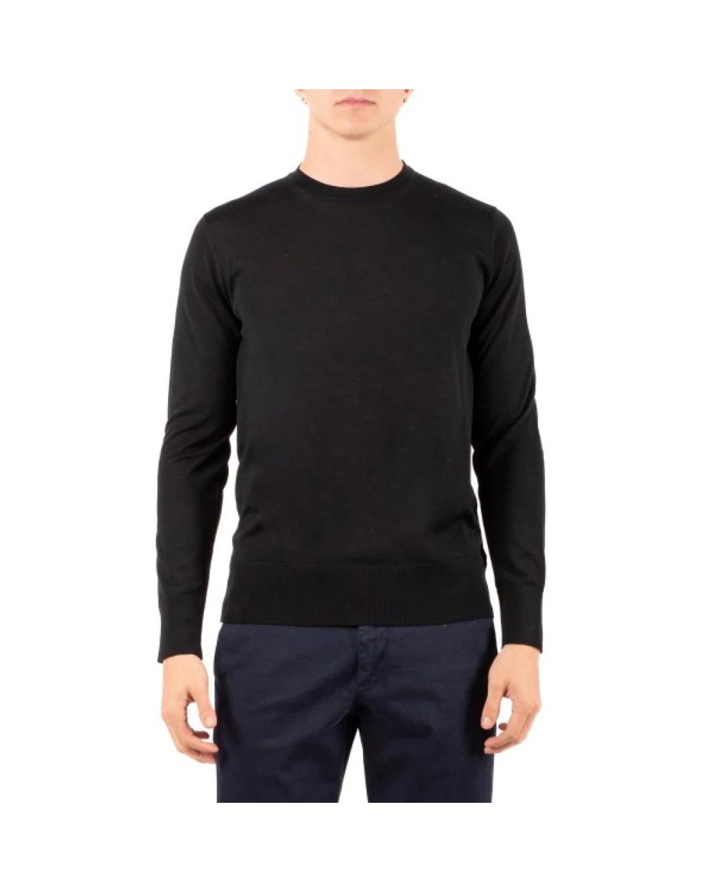 hindustrie Black Round-Neck Knitwear for men