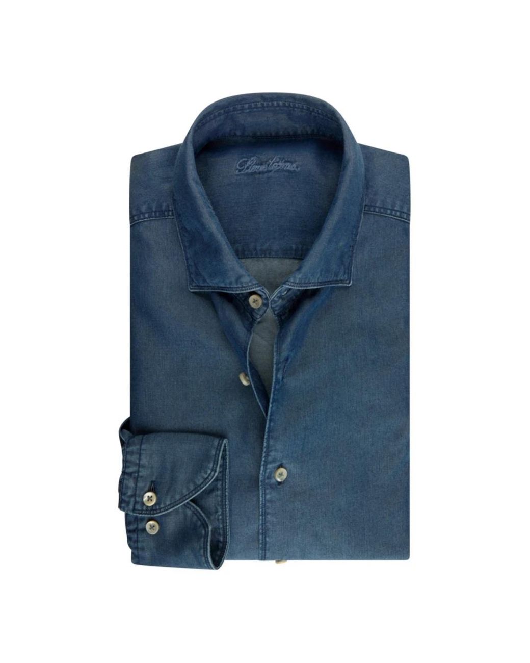 Stenstroms Blue Denim Shirts for men