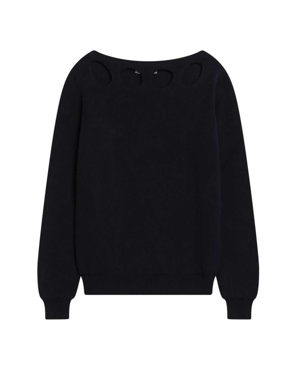 Prada Truien & Vesten ,Blauw ,Blauwe Crewneck Sweater Maglia Girocollo in het Black