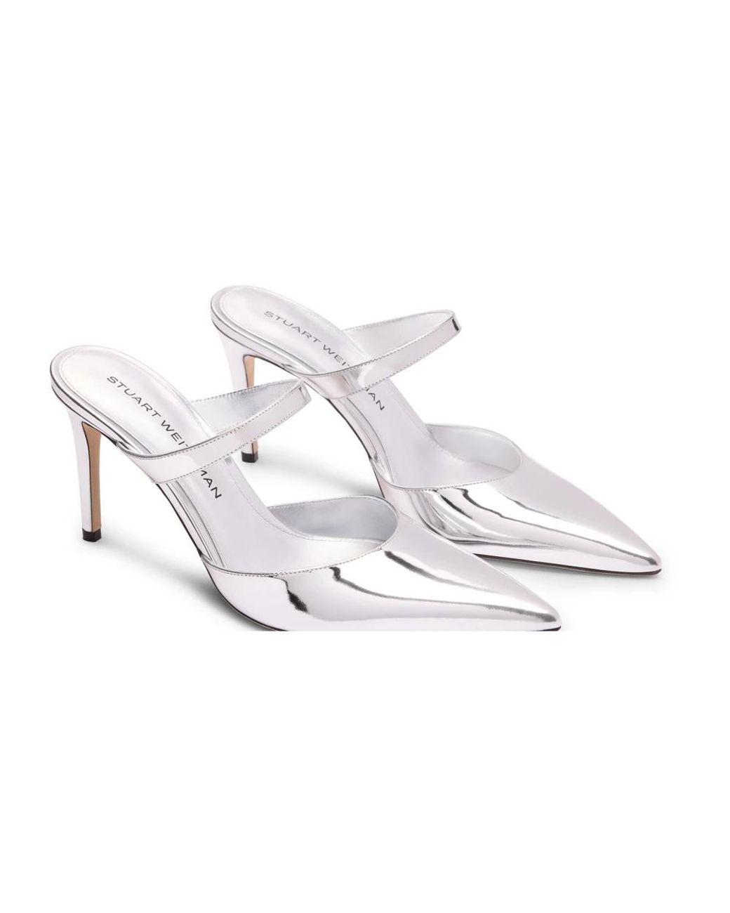 Stuart Weitzman White Stuart Power Mule 85