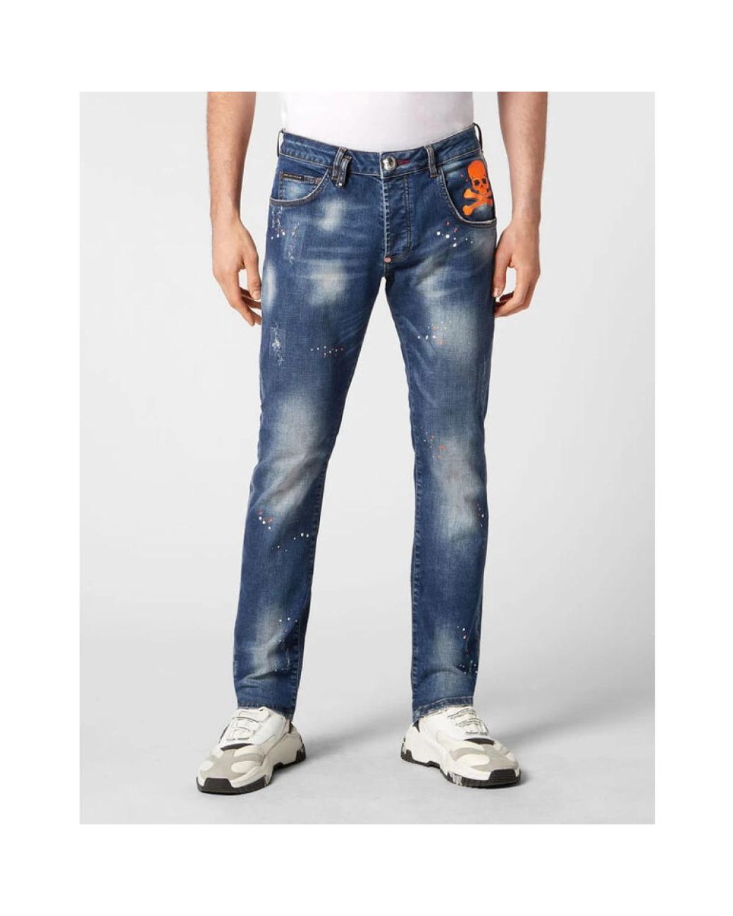 Philipp Plein Blue Slim Fit Jeans for men