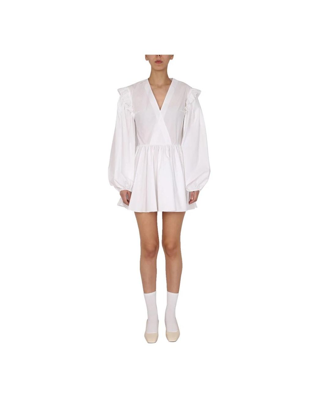 Patou White Short Dresses