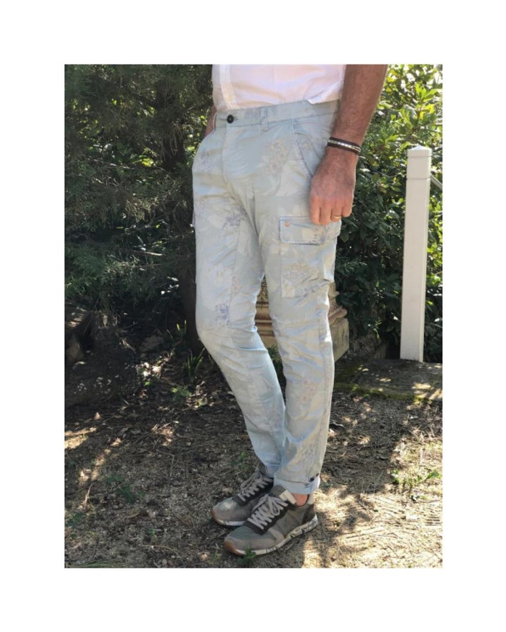 Mason's Gray Slim-Fit Trousers for men