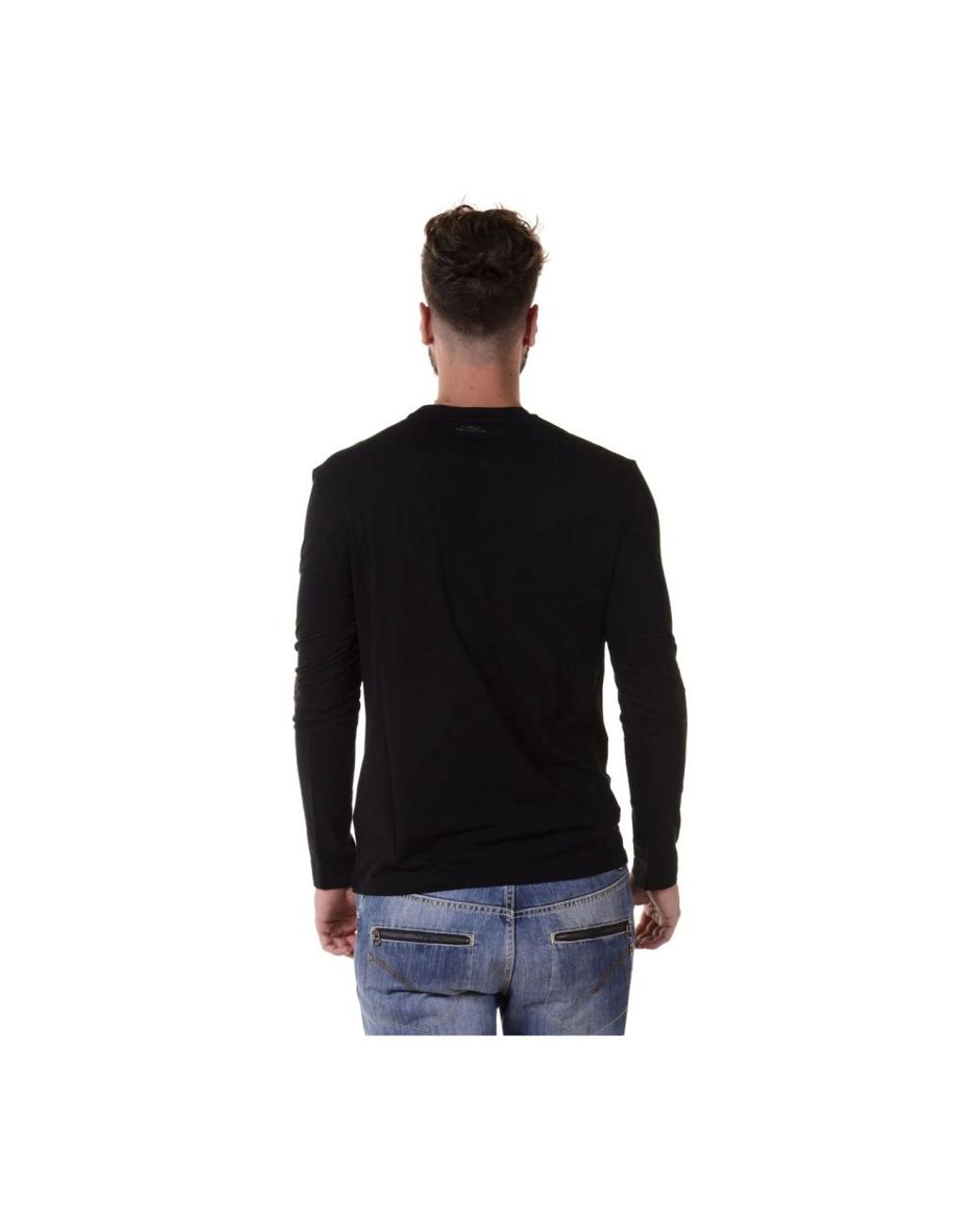 Versace Black Long Sleeve T-Shirts for men