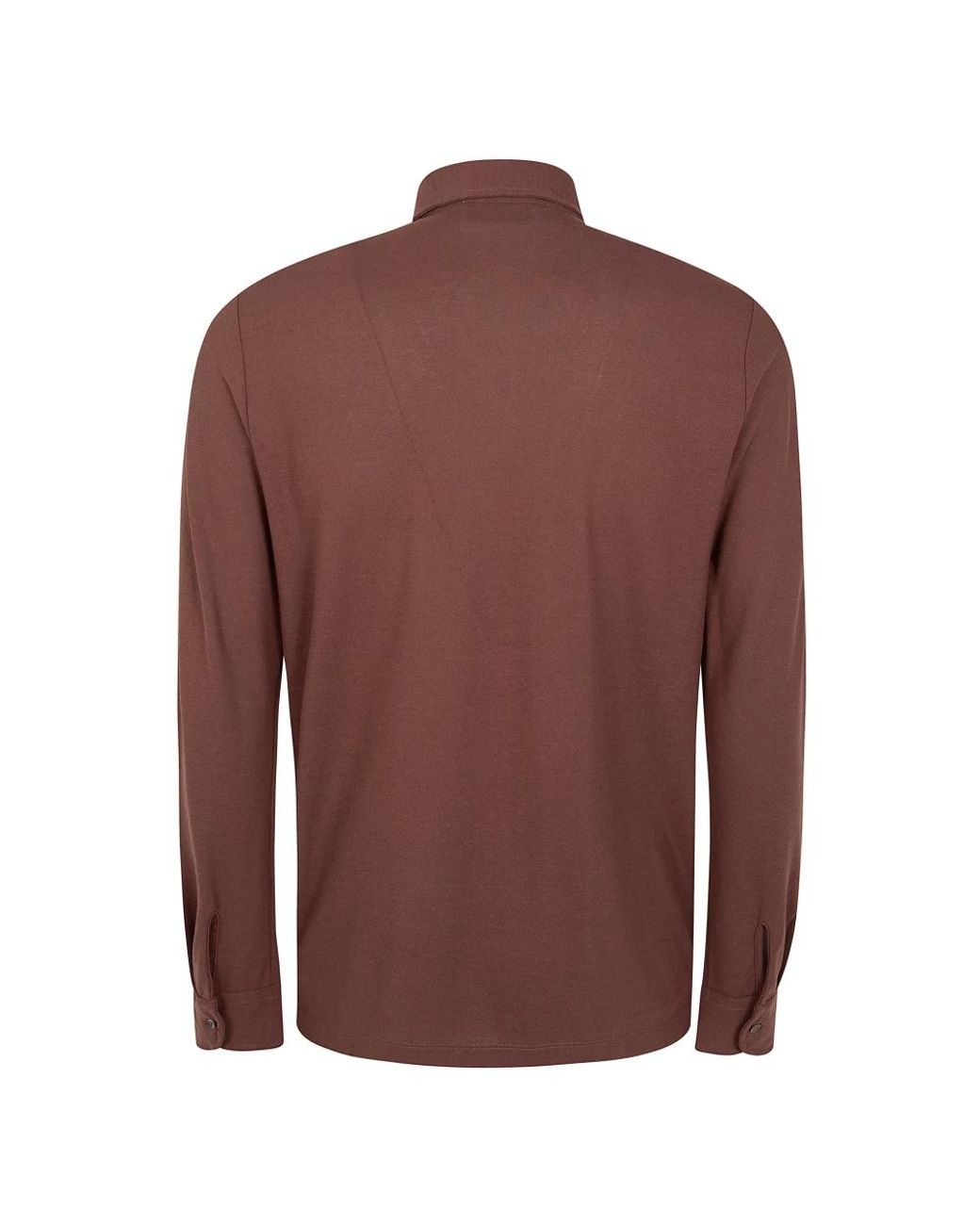 Zanone Brown Polo Shirts for men