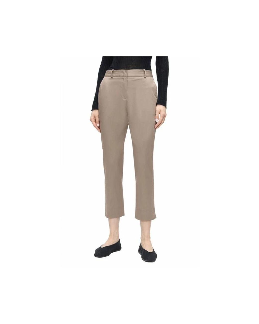 Boss Natural Cropped Trousers