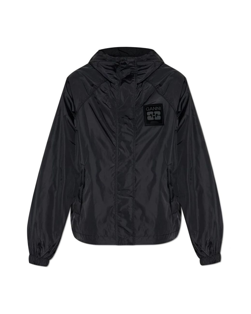 Ganni Hooded Jacket in het Blue
