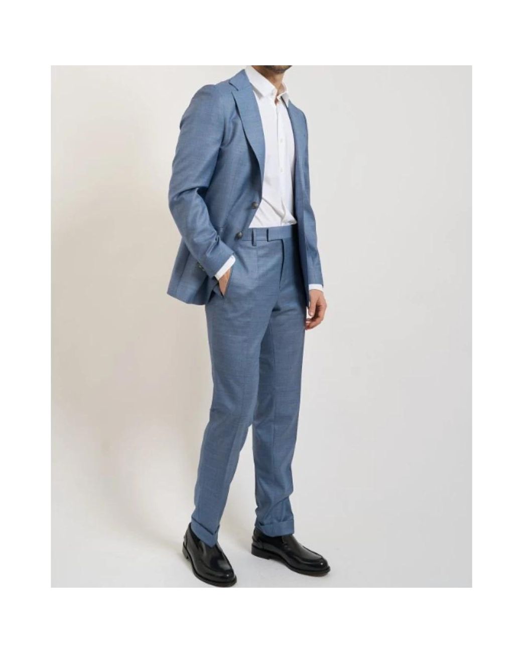 Boss Blue Single Breasted Suits for men