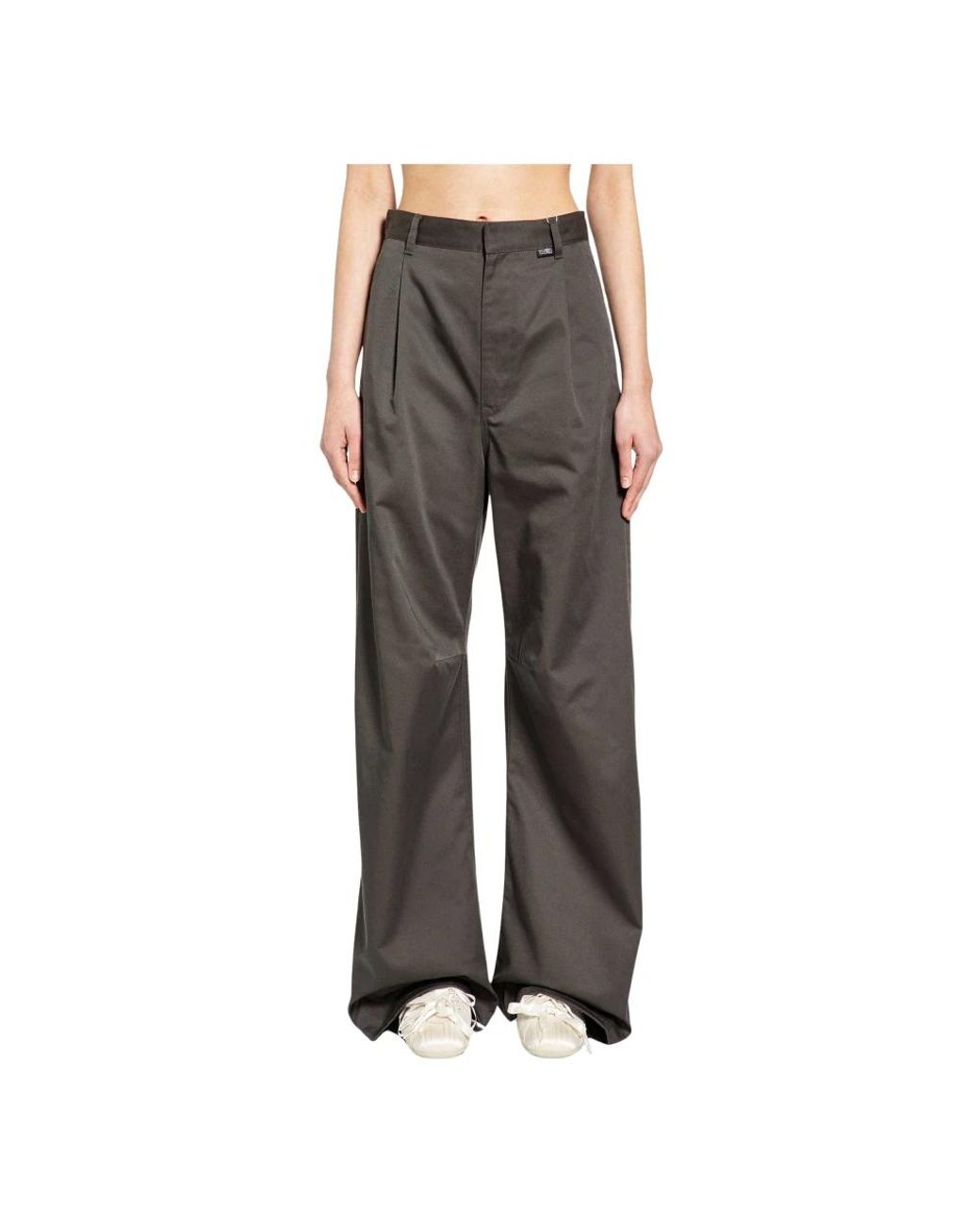 MM6 by Maison Margiela Gray Wide Trousers