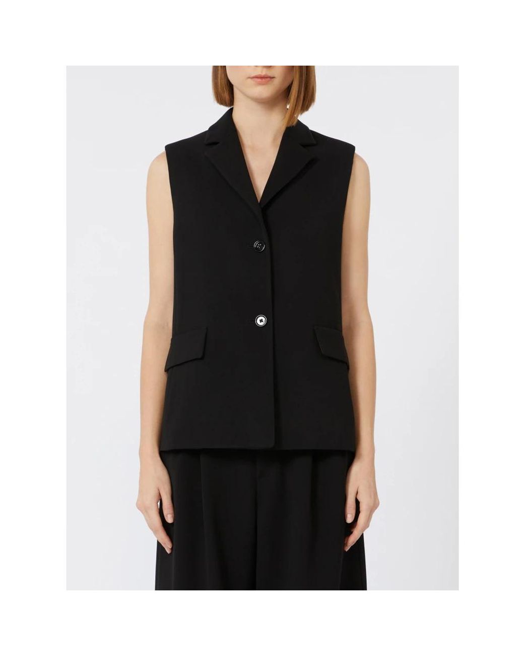Max Mara Black Waistcoats