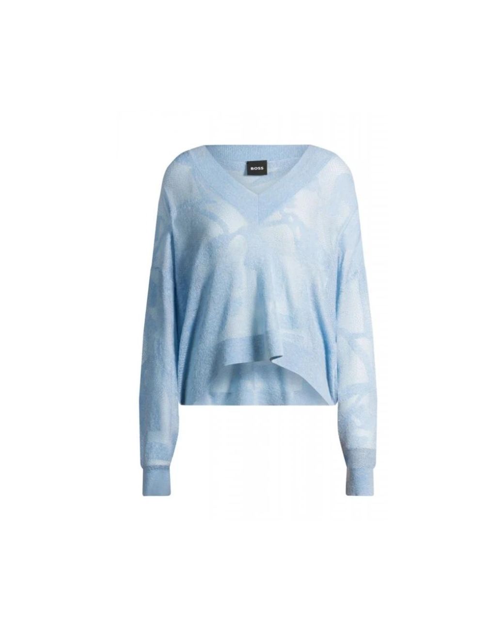 Boss Blue V-Neck Knitwear