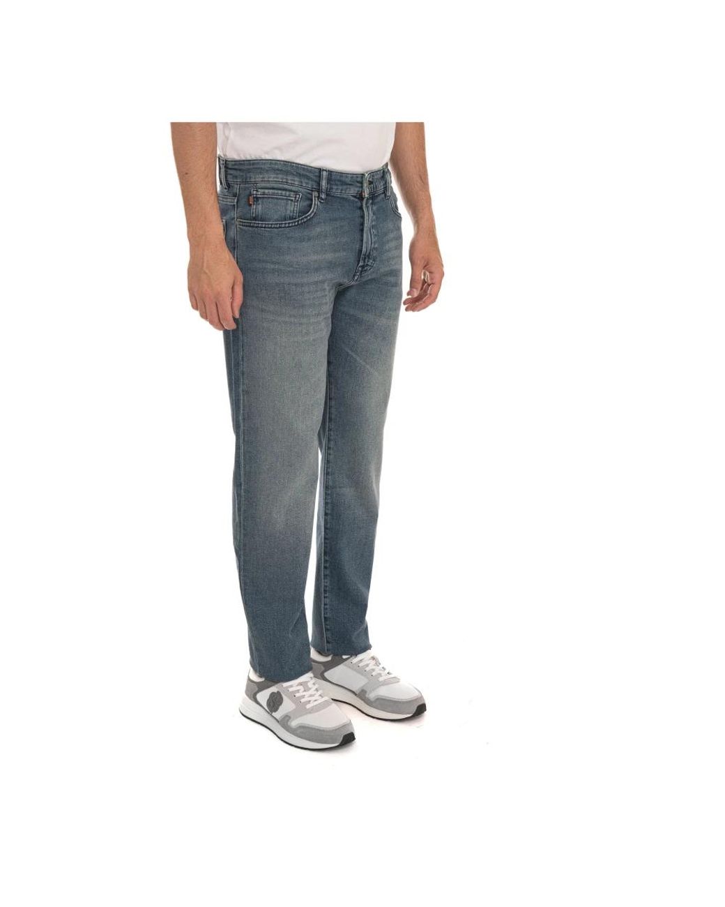 Boss Blue Loose Fit Jeans for men