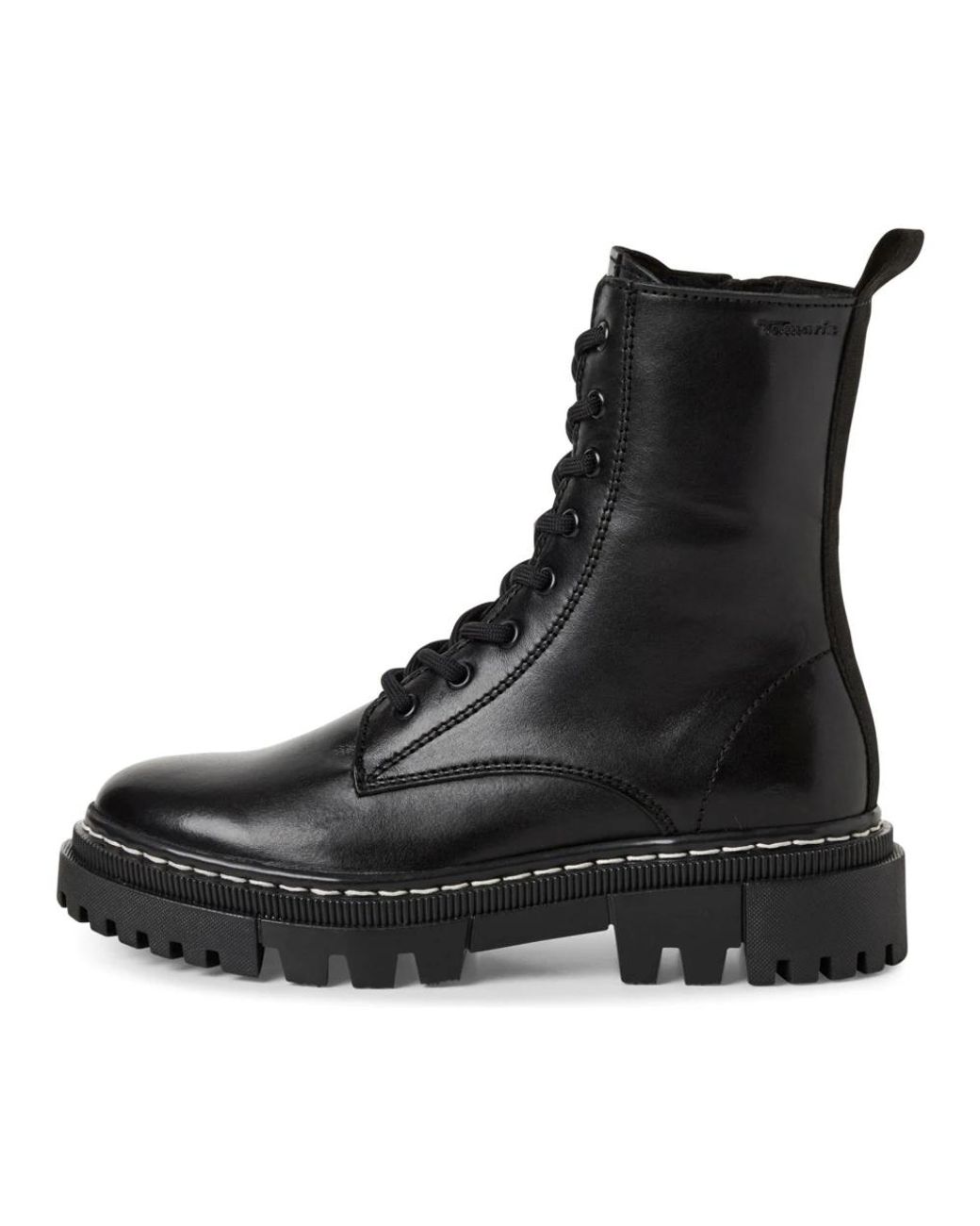 Tamaris Black Lace-Up Boots